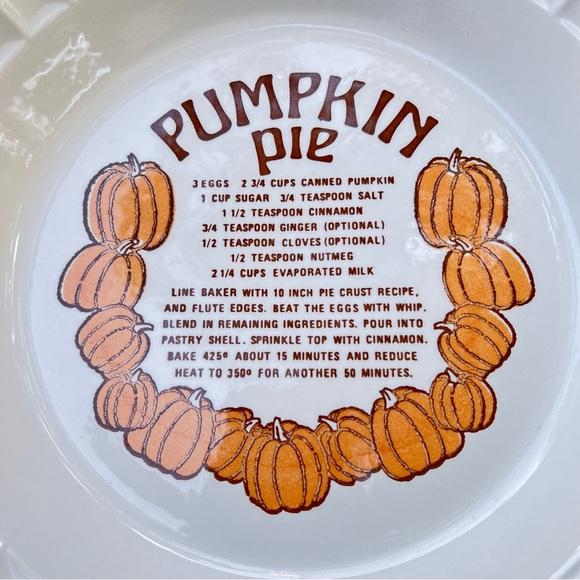 Ceramic Pumpkin Pie Baking Dish - Picture 5 of 6